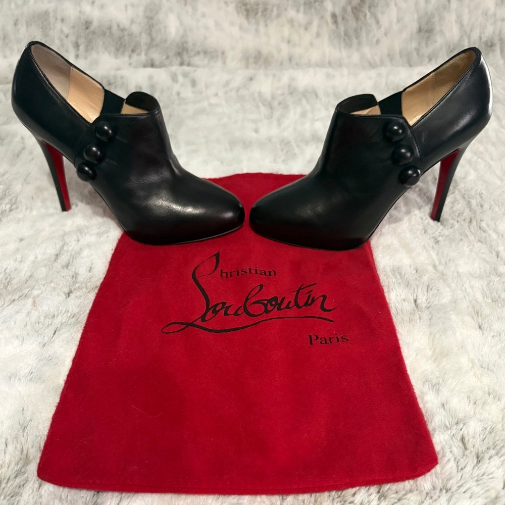 Christian Louboutin black ankle boot